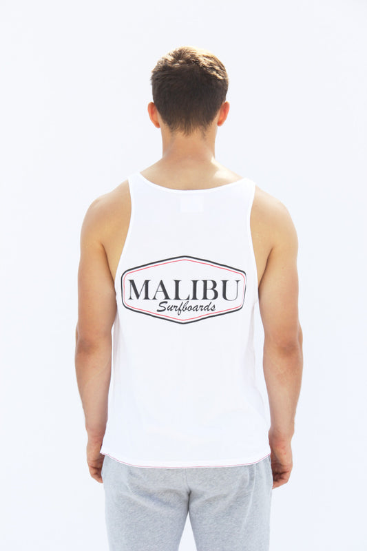 Malibu Surfboards Muscle Tank (White)