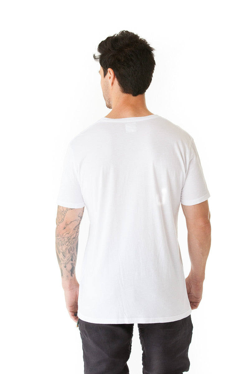 Malibu Surfboards Logo Crew Tee in White