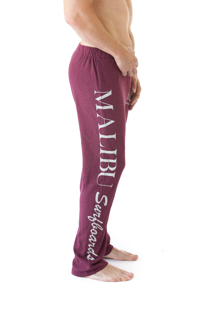 Straight Leg Signature Sweatpants in Burgundy