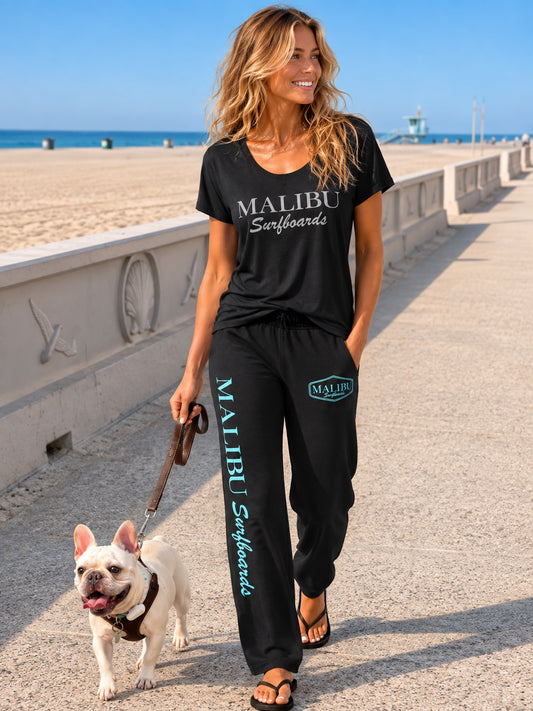 Women's Straight Leg Sweatpants (Black)