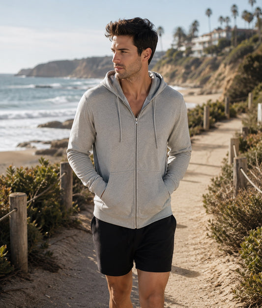 Malibu Surfboards Signature Hoodie in Dove Grey