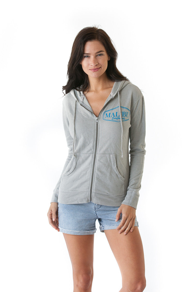 Women's Respect the Locals Hoodie in Dove Grey