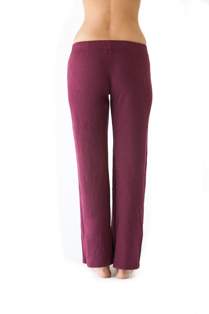 Women's Straight Leg Sweatpants in Burgundy