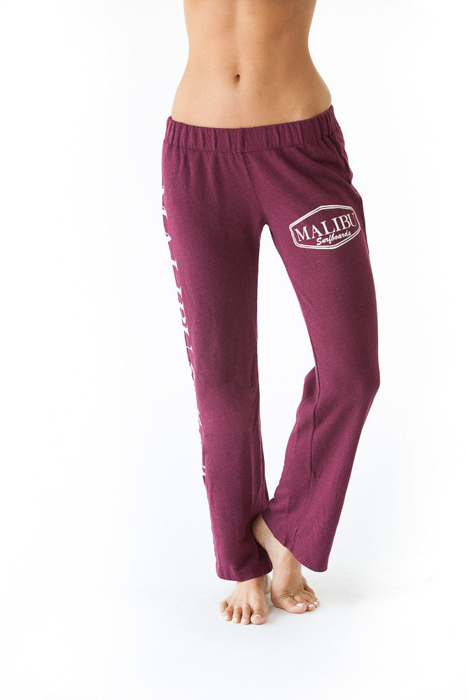 Women's Straight Leg Sweatpants in Burgundy