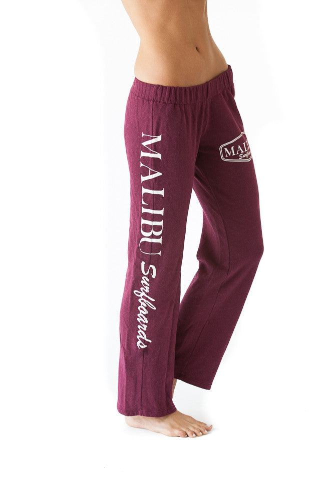 Women's Straight Leg Sweatpants in Burgundy