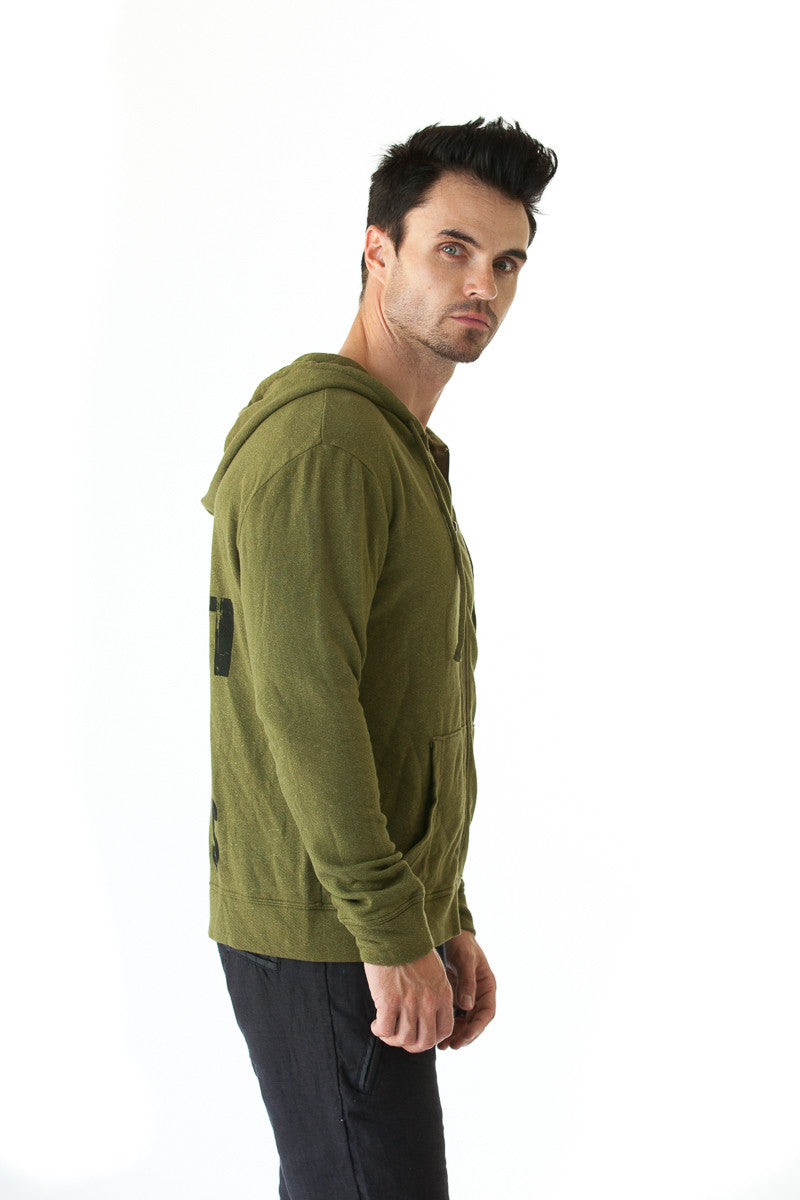 "Respect The Locals" Hoodie in Olive