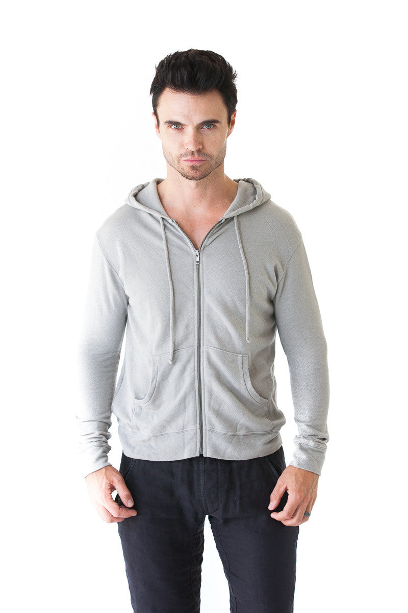 "Respect The Locals" Hoodie in Dove Grey