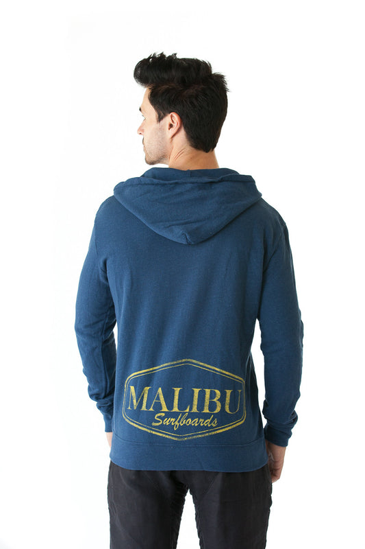 Malibu Surfboards Signature Hoodie in Soft Blue